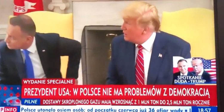Andrzej Duda i Trump wspólnie odpowiedzieli dziennikarce