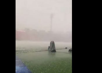 Kataklizm pogodowy przed meczem Polska-Hiszpania [WIDEO]