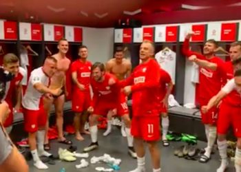 Tak Polacy świętowali w szatni po meczu z Izraelem