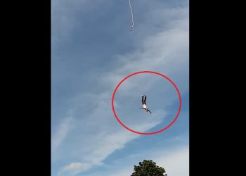 Gdynia: 39-latek zsunął się z uprzęży podczas skoku na bungee [WIDEO]