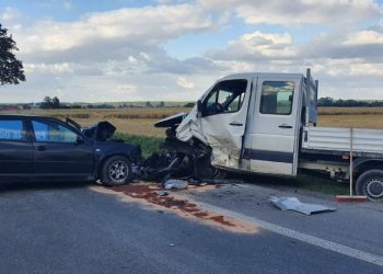 Śmiertelny wypadek pod Lublinem. Kamera nagrała czołowe zderzenie
