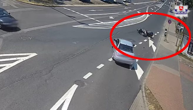 Zostawił wnuka i… uciekł skuterem. Wcześniej spowodował wypadek [WIDEO]