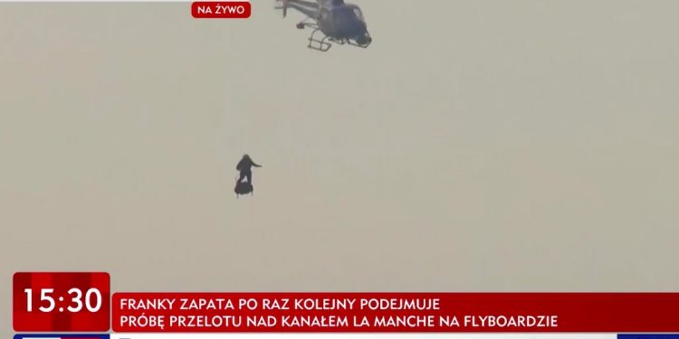Franky Zapata przeleciał nad kanałem La Manche