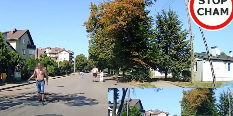 Gdynia: Agresywni mężczyźni blokowali drogę i atakowali przypadkowe auta. Interweniowała policja [WIDEO]