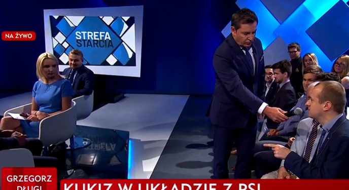 Odszedł z Kukiz’15 w programie na żywo. Obok siedziała Ścigaj