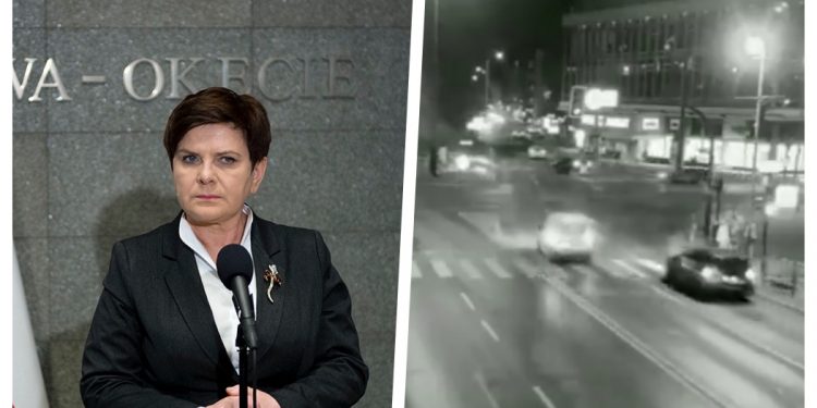 Kolizja z udziałem Beaty Szydło. Nagranie trafiło do sieci [WIDEO]