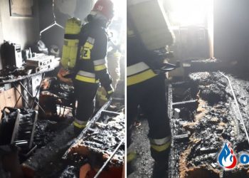 Telefon komórkowy wywołał pożar w Wielkopolsce. Spłonął pokój