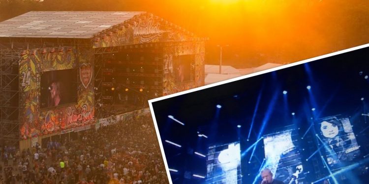 Pol’and’Rock: Kurski i prowadzący „Wiadomości” w mundurach na koncercie Kultu [FOTO]