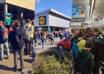 Zielona Góra: Narzekała na uczniów w Lidlu. Następnego dnia przyszła cała szkoła [WIDEO]