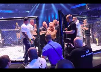 Awantura w klatce po walce Najmana, interweniowała ochrona. „Myślałem, że zoo zamykają o 18:00” [WIDEO]