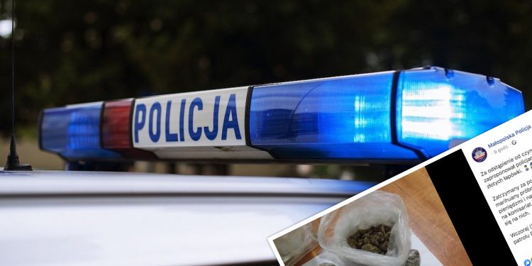 Policjanci zatrzymali mężczyznę w Krakowie. Ten próbował ich przekupić… marihuaną
