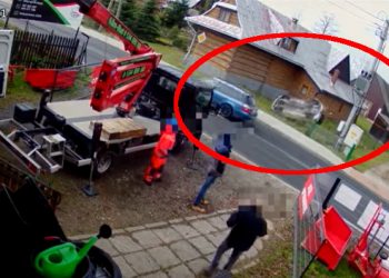 Wstrząsające nagranie z wypadku. Dachowanie [WIDEO]