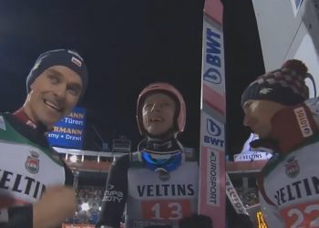 Oberstdorf 2019: Dawid Kubacki na podium. Kobayashi był poza zasięgiem