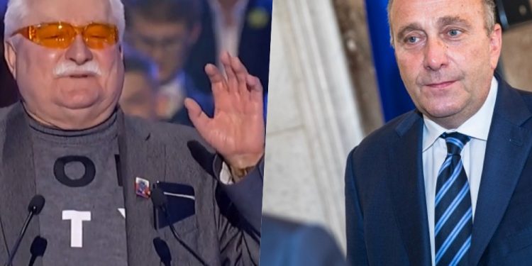 lech wałęsa z grzegorzem schetyną