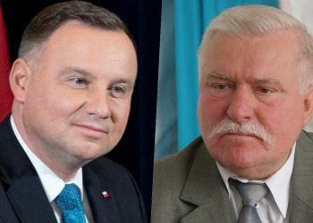 Lech Wałęsa i Andrzej Duda