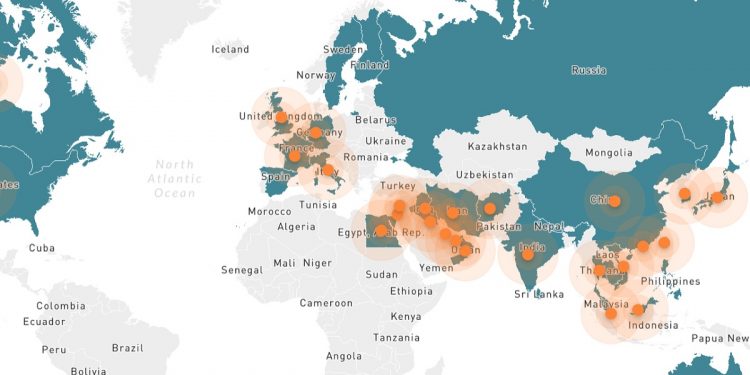 zasięg koronawirusa