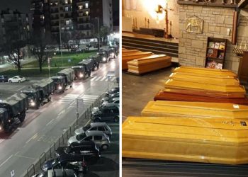 Koronawirus we Włoszech. Wojsko wywozi trumny z Bergamo