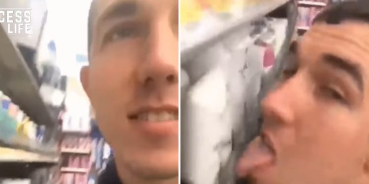 Koronawirus. Nagrał jak… lizał dezodoranty w sklepie. „Kto się boi koronawirusa?” [WIDEO]