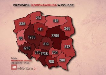 mapa koronawirusa w Polsce