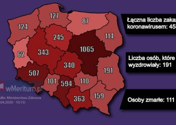 mapa zakażeń 7 kwietnia