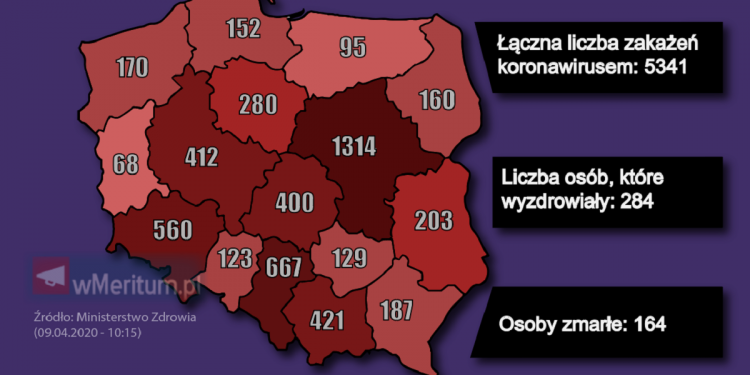 dane epidemii koronawirusa