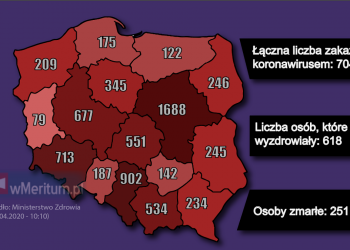 aktualna mapa zakażeń 14 kwietnia