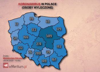 mapa wyleczonych koronawirus