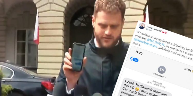 Neumann chciał sprzedać maseczki? Wiceminister ujawnia SMS