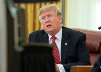 President Donald J. Trump participates in a Christmas Day video teleconference from the Oval Office