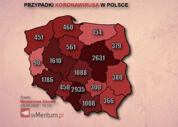 mapa zakażeń koronawirusem