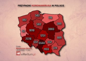 przypadków koronawirusa