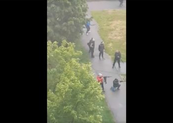 Strzelanina pod Kijowem, w której uczestniczyło 100 osób! [WIDEO]