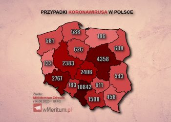 mapa koronawirusa 14 czerwca