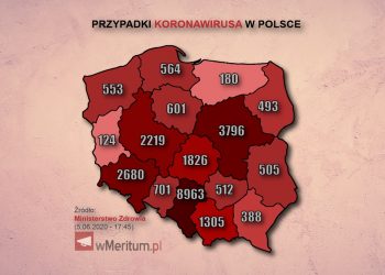 mapa przypadki koronawirusa