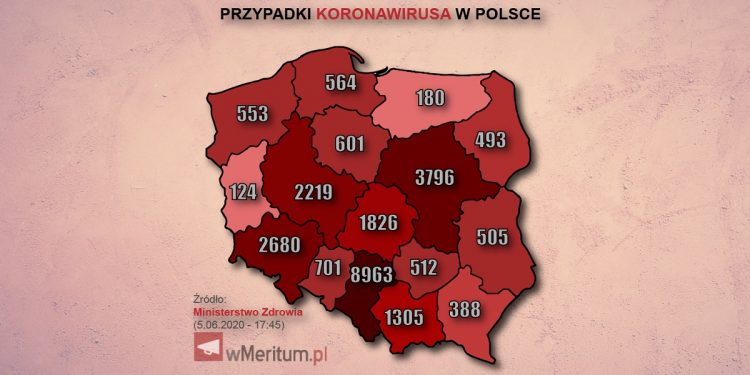 mapa przypadki koronawirusa