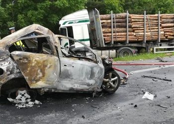 Tragiczny wypadek koło Mławy! Kierowca Opla nie miał szans