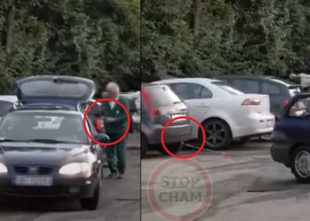 zniszczył budkę z kebabem