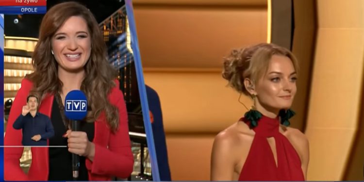 Wpadka dziennikarki TVP na festiwalu w Opolu [WIDEO]