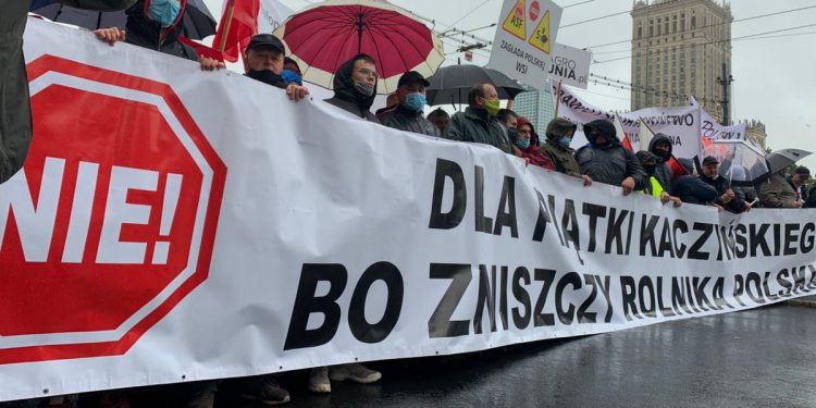 Protest rolników  w Warszawie! „Policjanci gazują rolników” [WIDEO+FOTO]