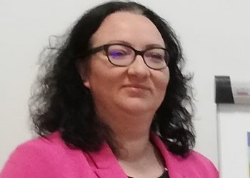 Marta Lempart, liderka Ogólnopolskiego Strajku Kobiet w 2018 roku w trakcie prezentacji programu LGBT+ Komitetu Wrocław dla Wszystkich