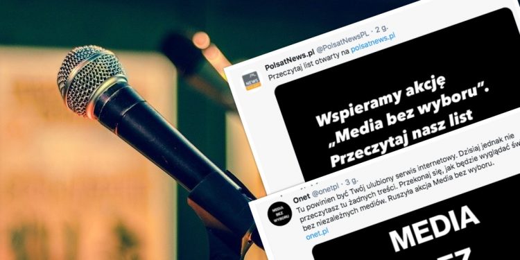 „Media bez wyboru”. Ogromny protest w całej Polsce, znikają portale internetowe, gazety i radia