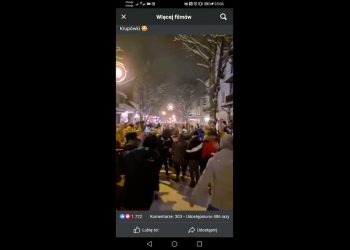 Tłum turystów zaczął tańczyć i śpiewać na Krupówkach. Zakopane przeżywa prawdziwe oblężenie [WIDEO]