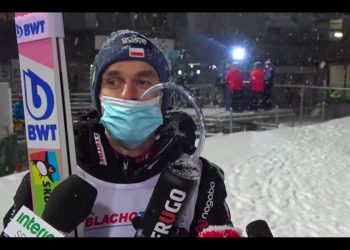 Piotr Żyła w swoim żywiole. Kabaret podczas wywiadu [WIDEO]