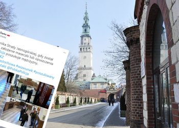 Zaatakował strażnika na Jasnej Górze. Już jest w rękach policji
