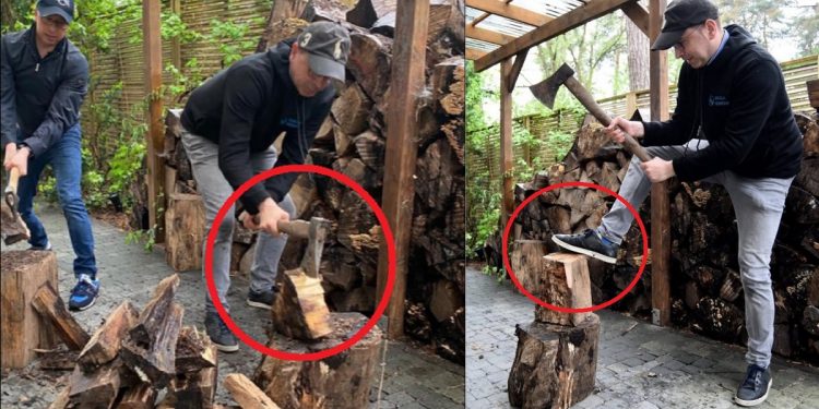 szczerba rąbanie drewna