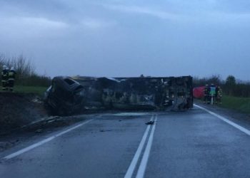 Wypadek cysterny na obwodnicy Leżajska. Nie żyje jedna osoba