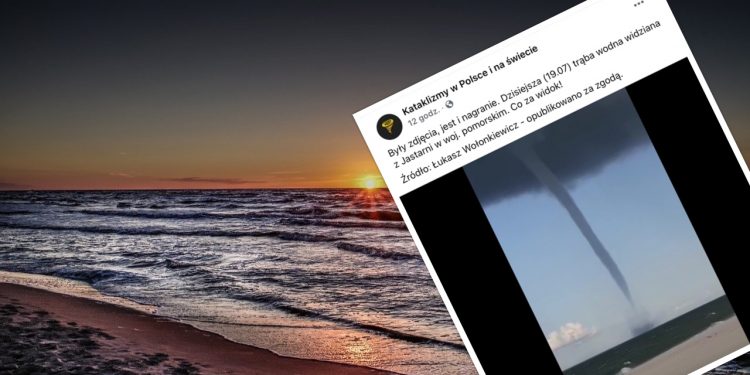 Trąby powietrzne nad Bałtykiem. Nagrania trafiły do sieci [WIDEO]