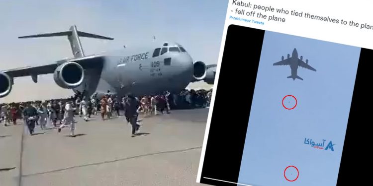 Afganistan. Ludzie spadali z samolotu USA? Szokujące nagrania [WIDEO]