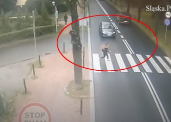 Potrącił kobietę na przejściu. To ona dostała mandat [WIDEO]