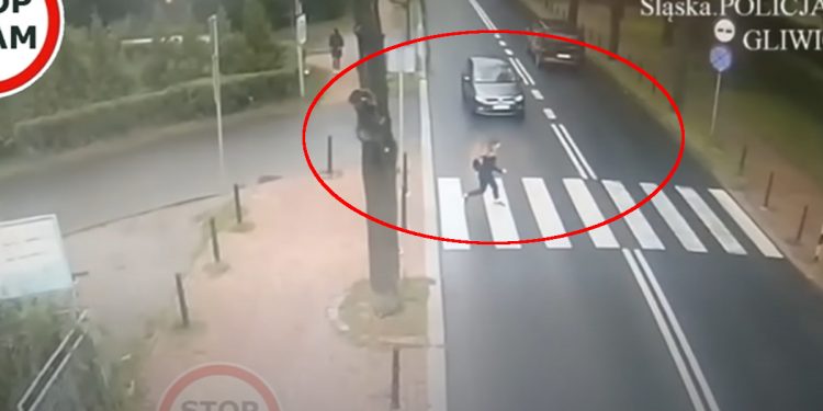 Potrącił kobietę na przejściu. To ona dostała mandat [WIDEO]